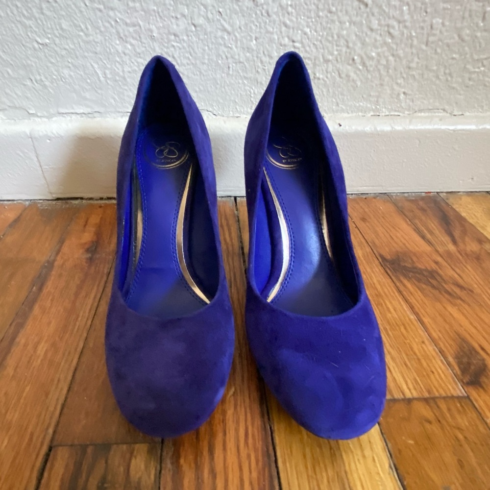 NWOT Jessica Simpson Blue Suade Pumps